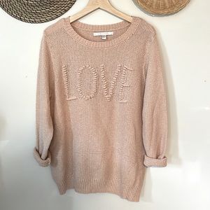 LC Lauren Conrad Blush Pink Sweater